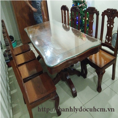 Thanh lý bộ bàn ăn gỗ căm xe