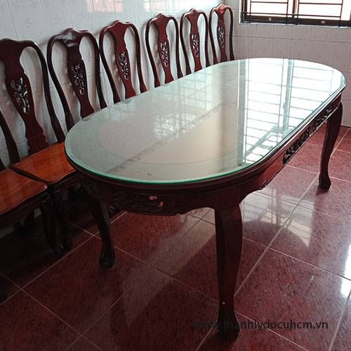 Thanh lý bộ bàn ăn gỗ căm xe