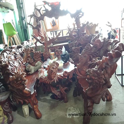 Bán bộ bàn ghế rồng gỗ hương