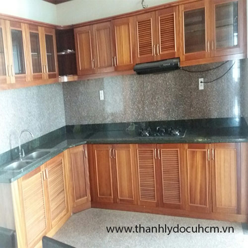 Thanh lý bộ kệ bếp gỗ